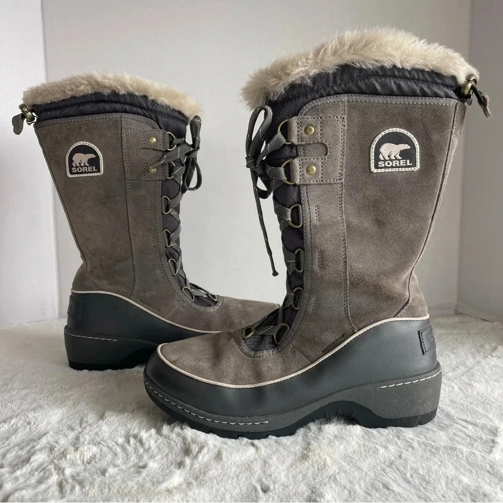 Sorel Tivoli III High Winter Boot - Women's, Quarry, Cloud Size7 - Picture 2 of 13